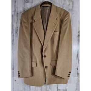 Kingsridge The Toggery Mens Blazer Approx Size 42 100% Camel Hair Vintage READ